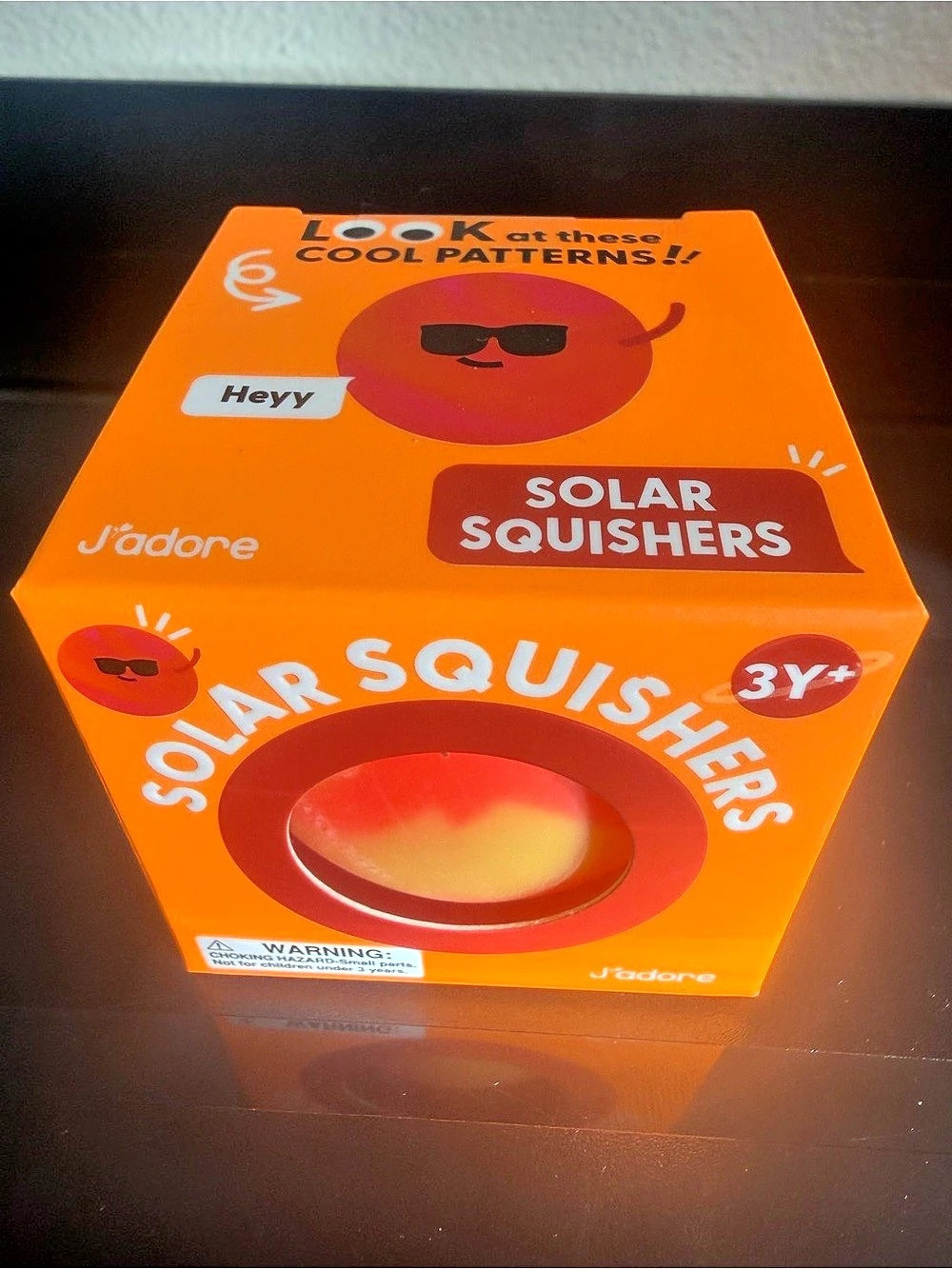 J'adore Solar Squishers Sensory Toy Orange New with Tags Squishy